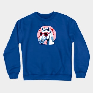 Valentine's Horse Crewneck Sweatshirt